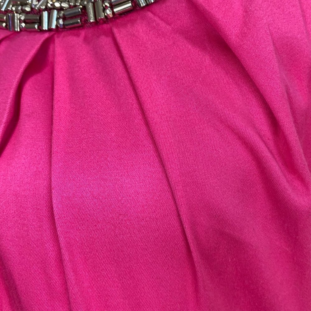 📌B Darlin Eye-Catching Neckline  Pink Black Sleeveless Cotton Dress - Picture 3 of 13
